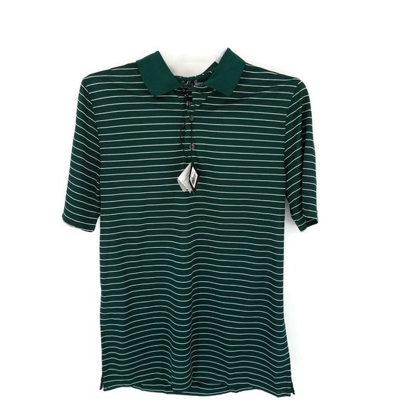 Bobby Jones Other - Bobby Jones Polo Green/White Stripe S/S Shirt Sz M